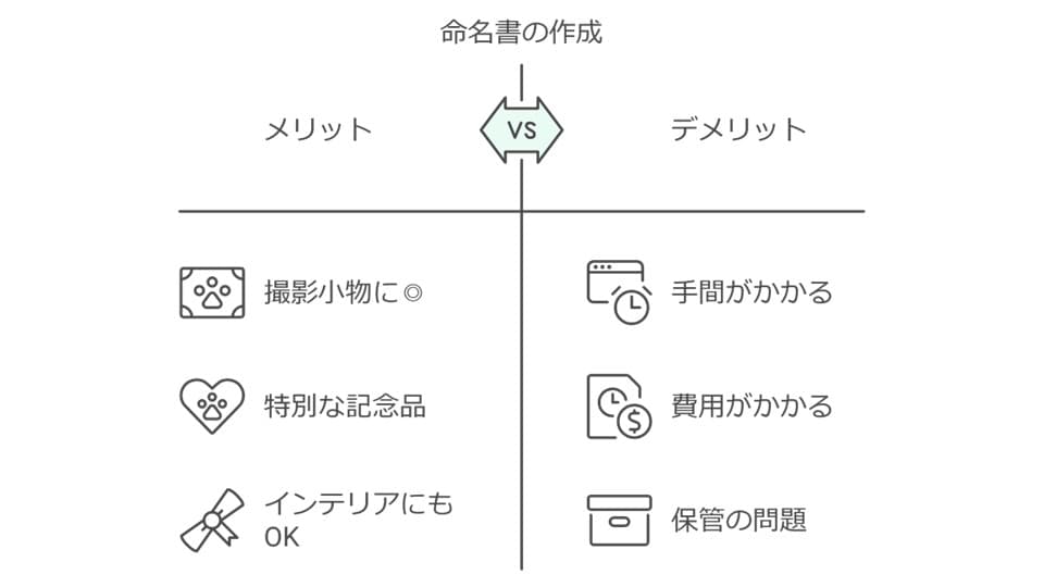 命名書作成のメリットとデメリット