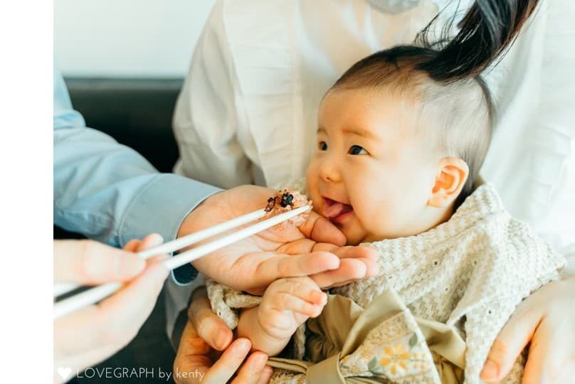 お食い初めの写真例